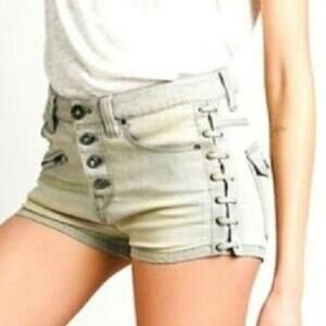 Free People Lone Ranger Lace Up Stretchy Shorts